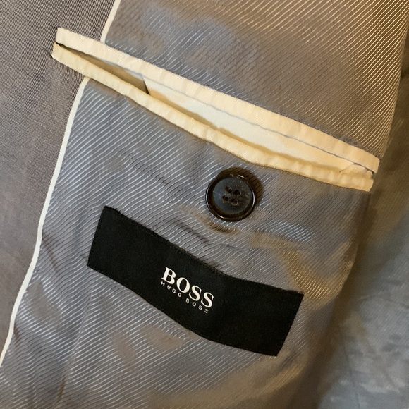 Boss Hugo Guabello Grey double vented blazer jacket size 42L 2 button closure - Picture 6 of 17